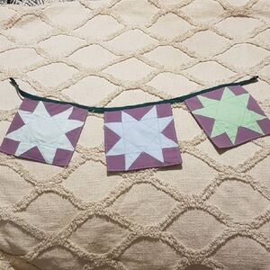 Mountain Valley Wall Hanging | Sawtooth Star (Lupine & Aster) Pastel Blue/Green